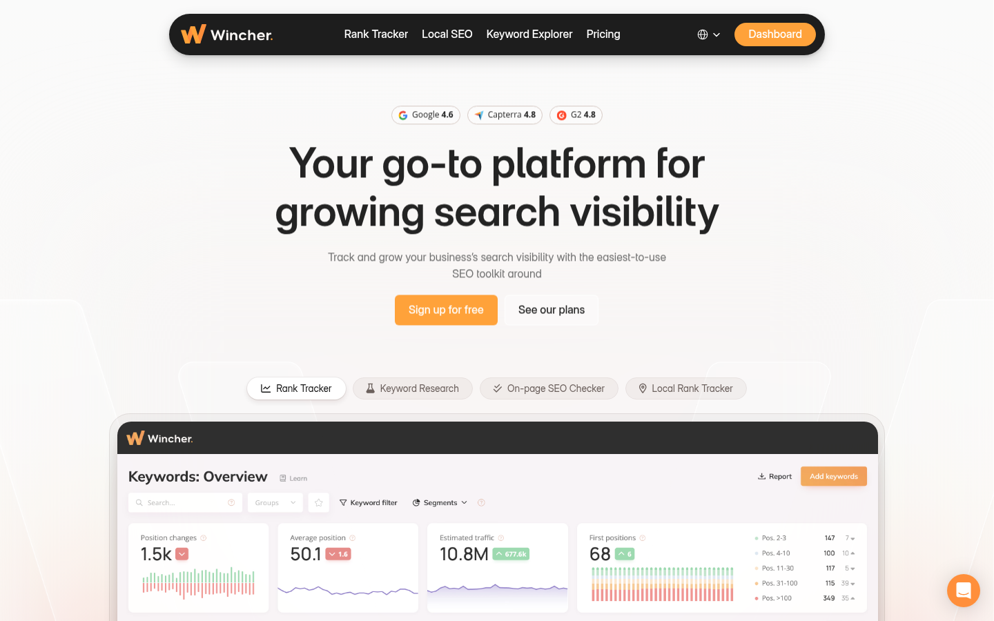 Homepage of the website, as captured