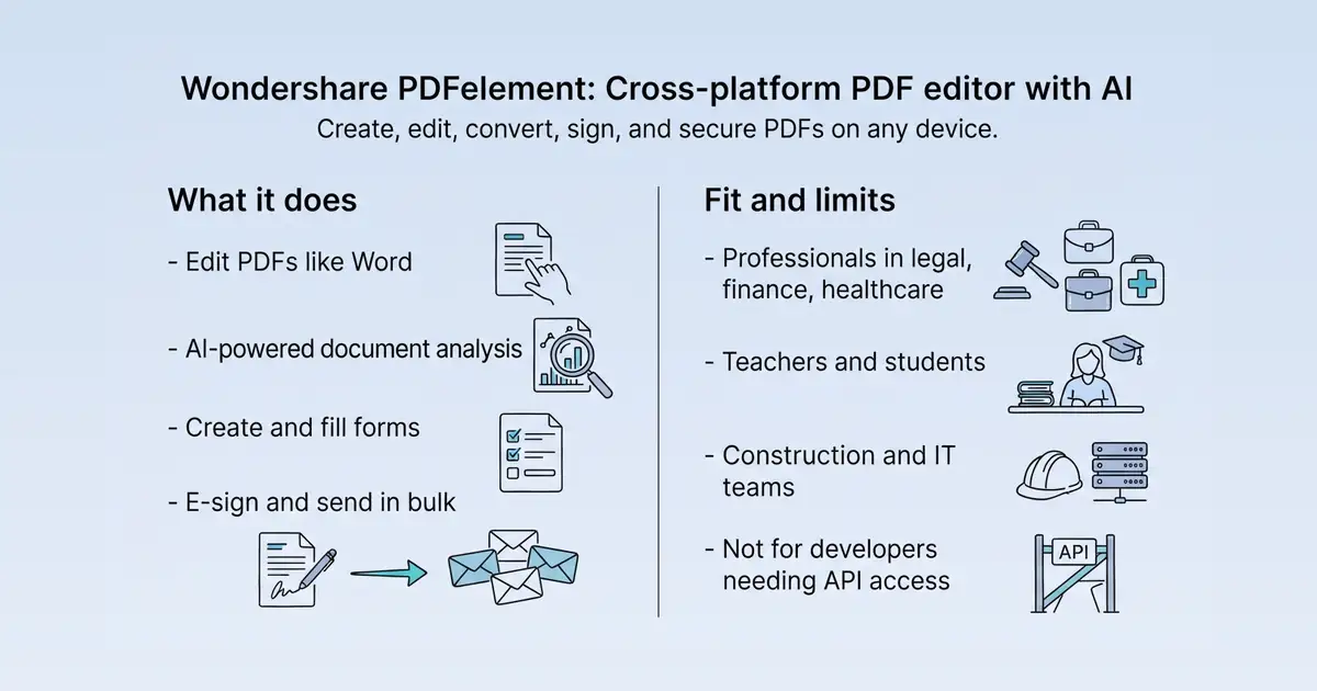 Wondershare PDFelement at a glance