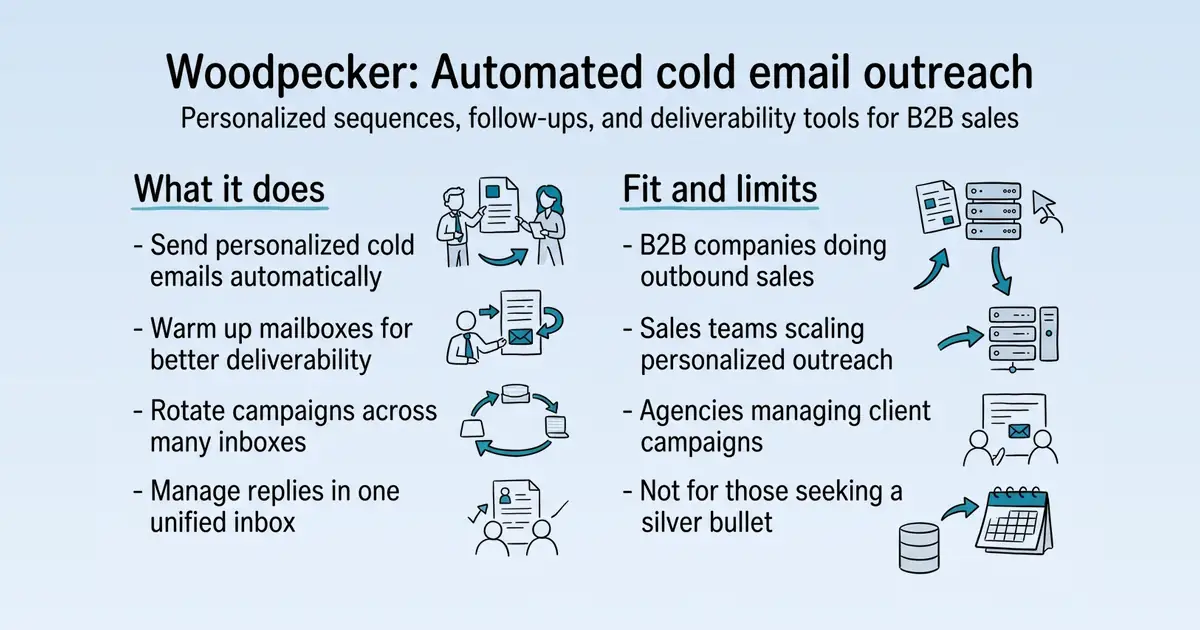 Woodpecker.co at a glance