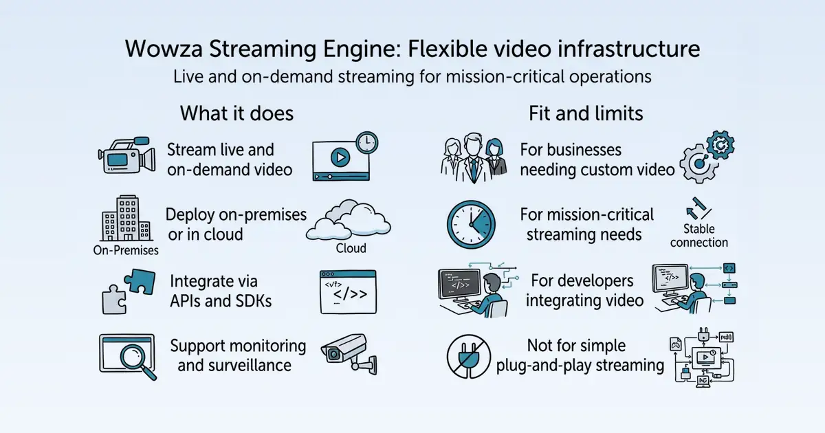 Wowza Streaming Engine at a glance