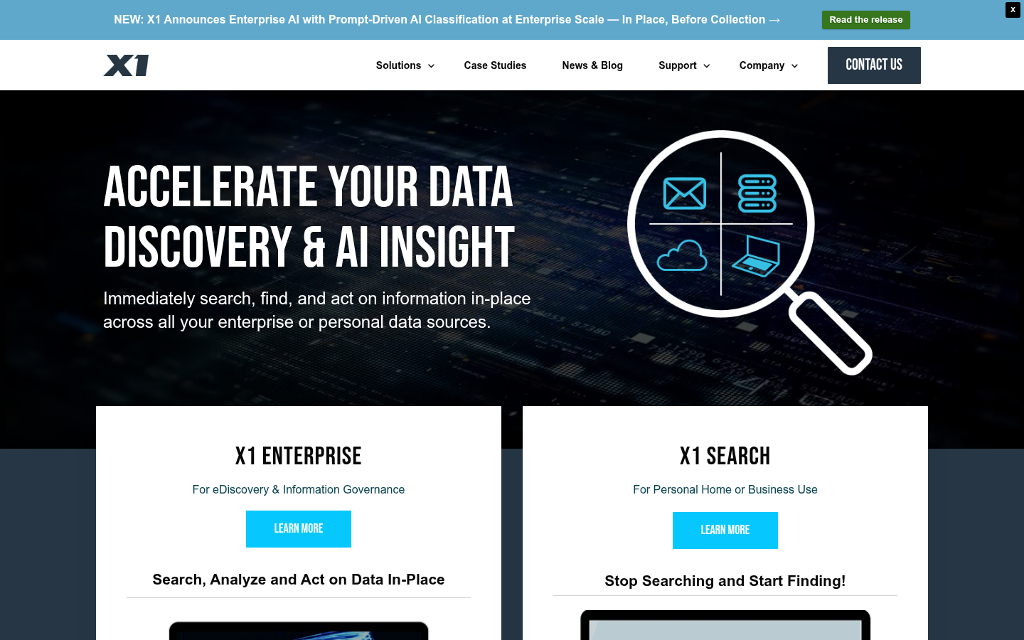 Homepage of the website, as captured