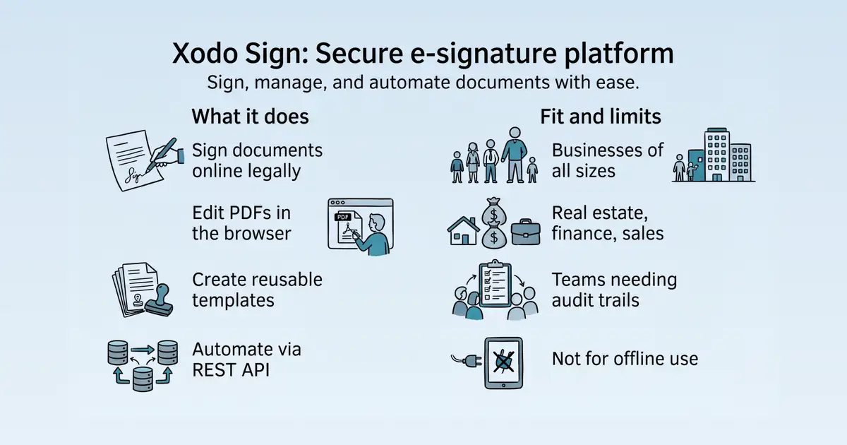 Xodo Sign (formerly eversign) at a glance