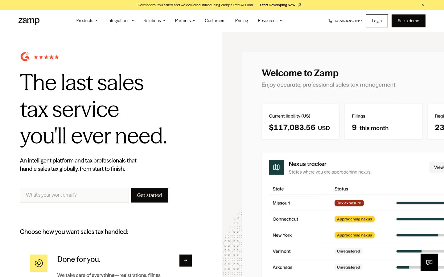Homepage of the website, as captured