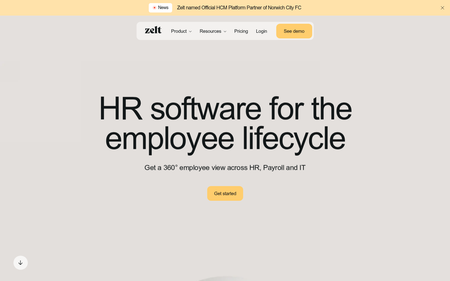 Homepage of the website, as captured