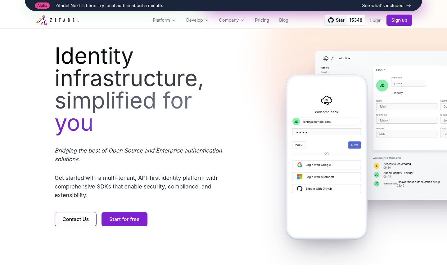 Homepage of the website, as captured