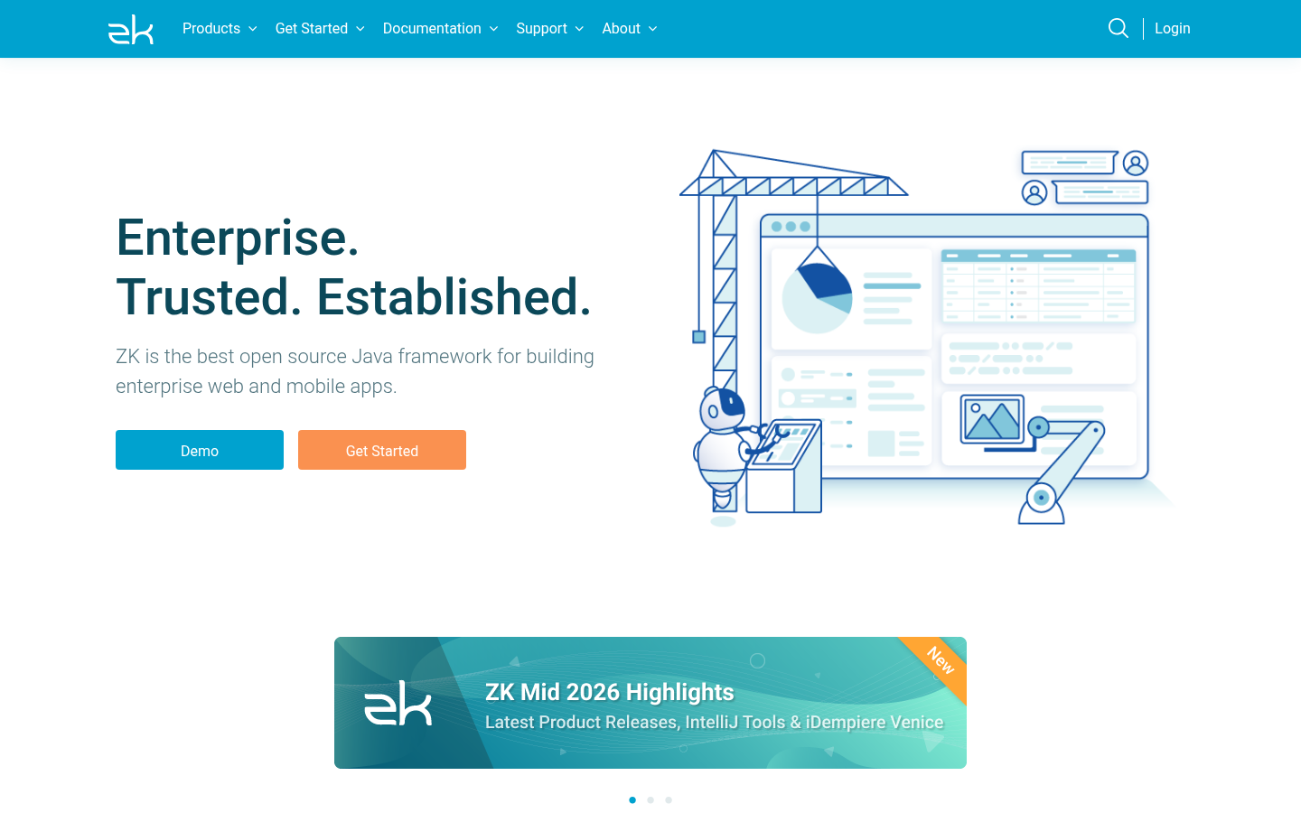 Homepage of the website, as captured