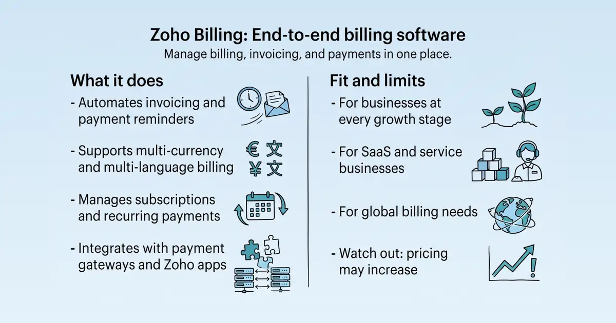 Zoho Billing at a glance