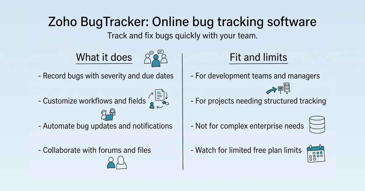 Zoho BugTracker at a glance