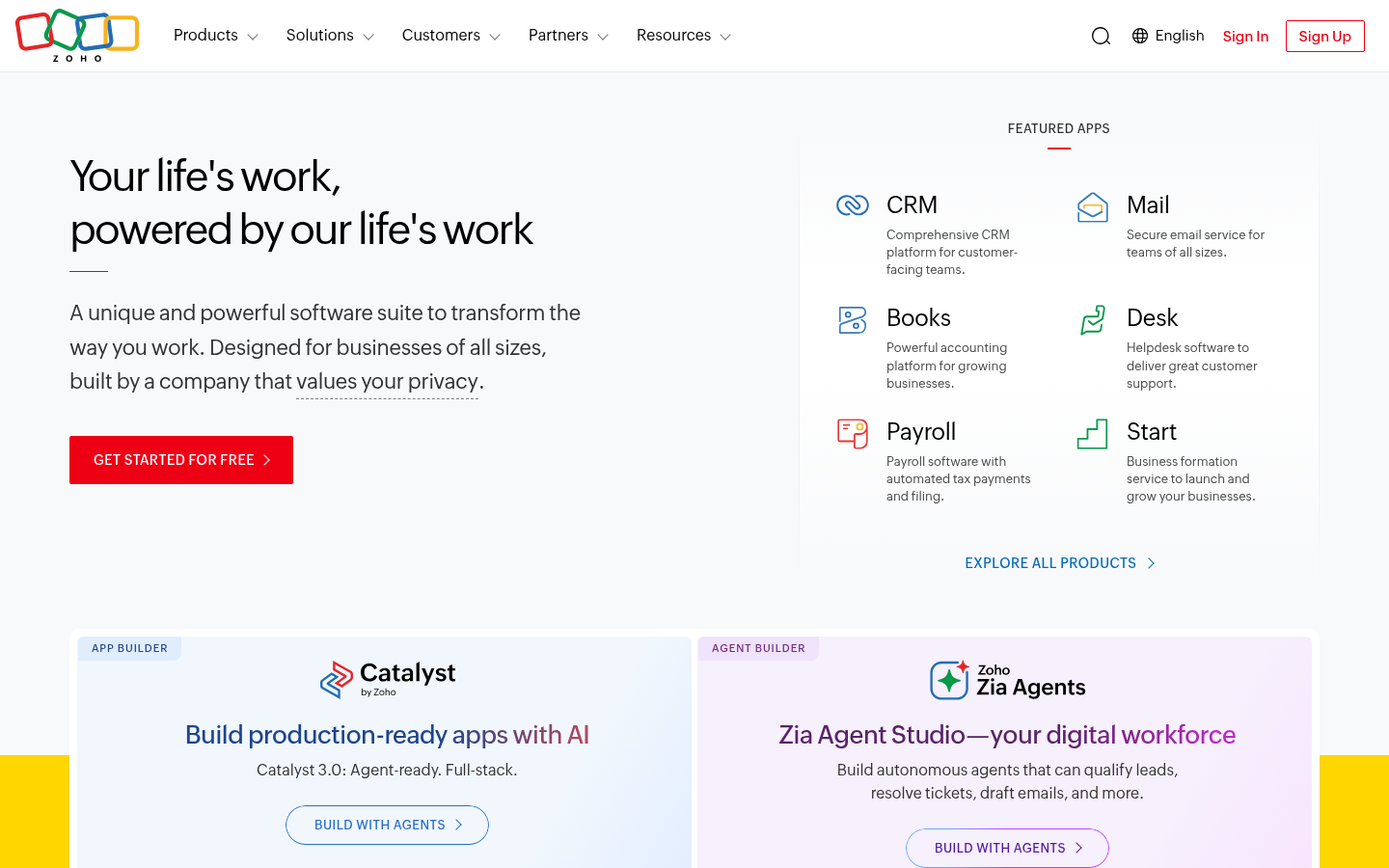 Homepage of the website, as captured