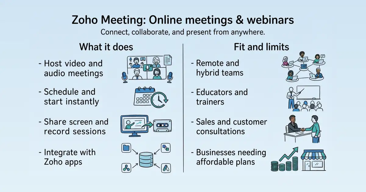 Zoho Meeting at a glance