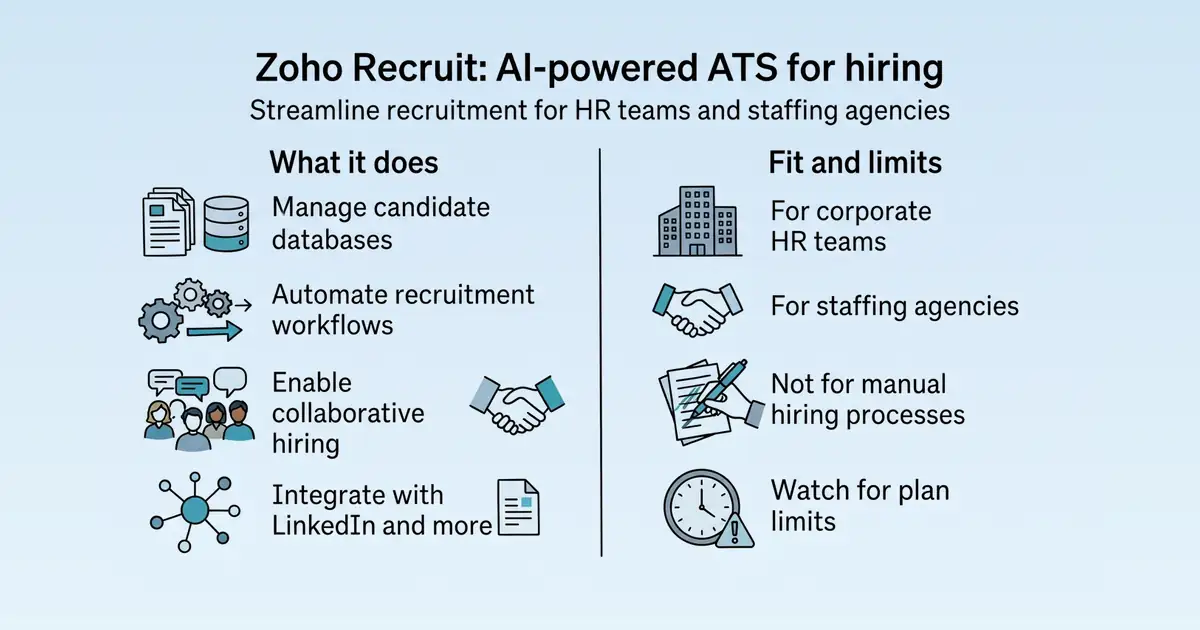 Zoho Recruit at a glance