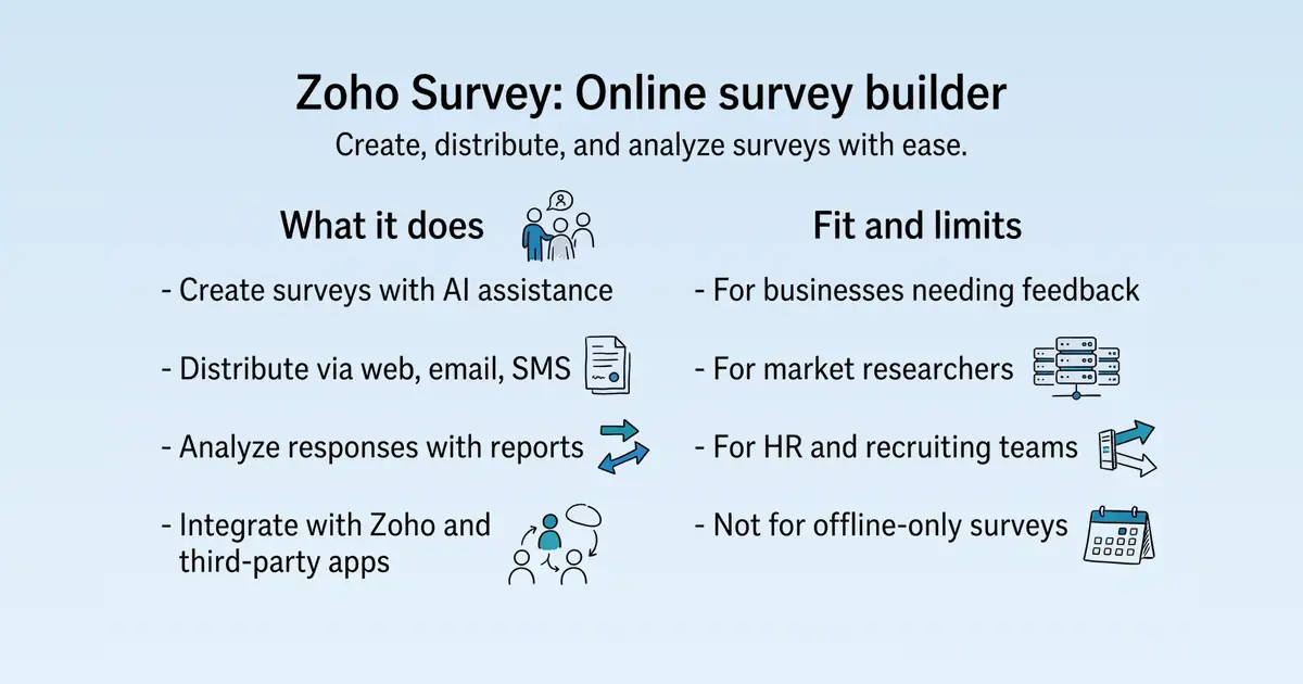 Zoho Survey at a glance