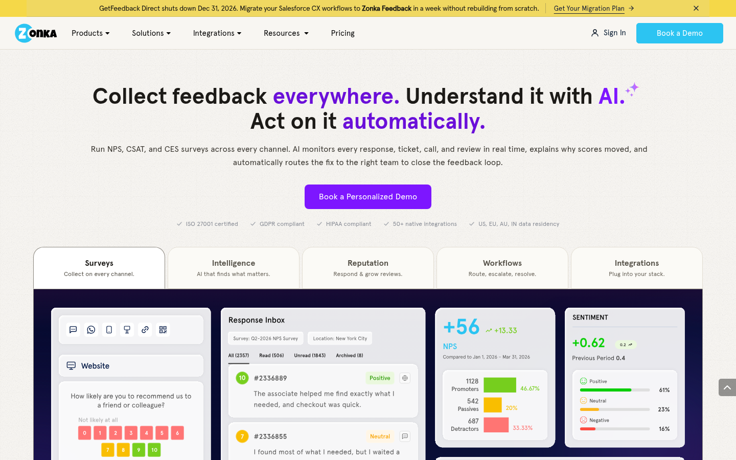 Homepage of the website, as captured