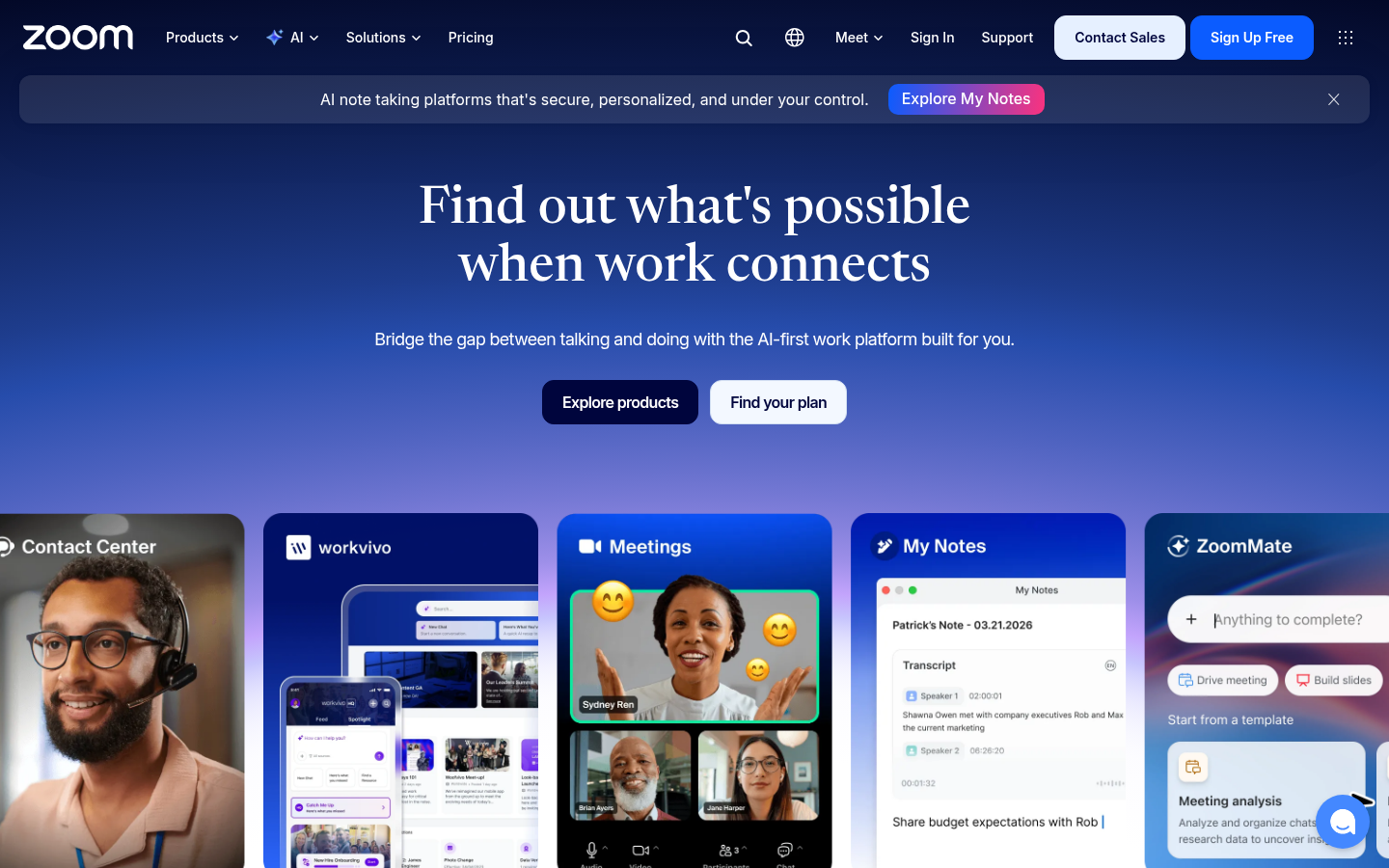 Homepage of the website, as captured